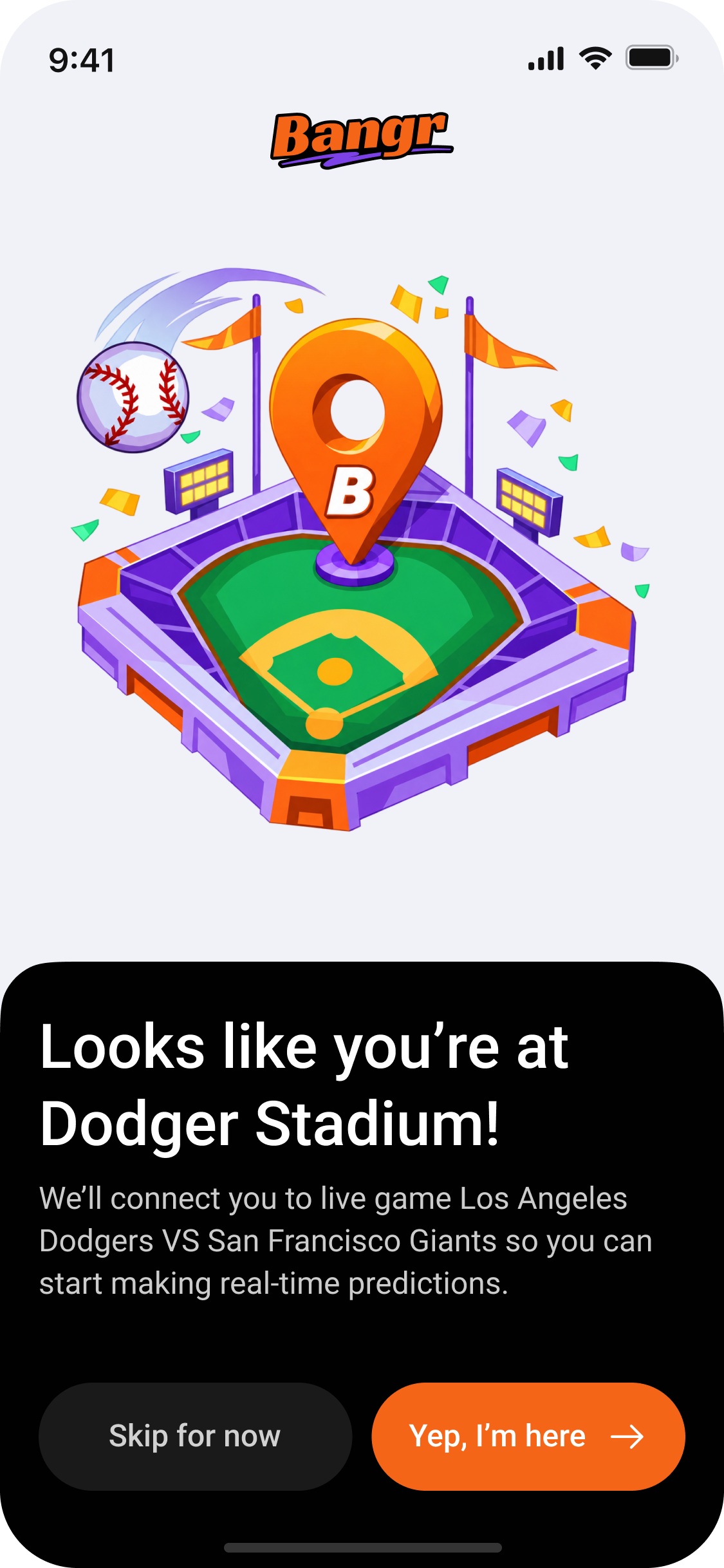 Bangr: find your game across NFL, MLB and more